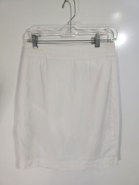 Banana Republic White Linen Skirt, Size 6